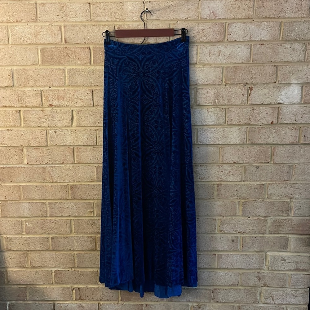 Black Milk Neptune Burned Velvet Split Skirt